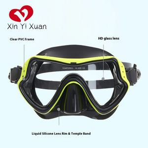 Masque de plongée et ensemble de plongée en silicone entièrement sec universel avec tuba, lunettes de natation, lentilles en silicone - Product Image 4