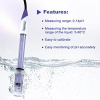 Sonde pH WEIAI en époxy 0-14 pH avec connecteur BNC pour laboratoire, industrie, traitement des eaux usées, aquaculture, hydroponie – Électrode pH