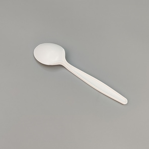 Cuillère en amidon de maïs, <span class=keywords><strong>vaisselle</strong></span> biodégradable, ustensile écologique pour les plats à emporter, le café, les desserts, les restaurants - Product Image 1