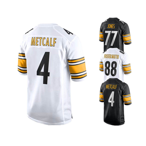 Nuove Maglie da Football Americano Cucite Pittsburgh 8 Rodgers 90 Watt 88 Freiermuth 5 Ramsey - Product Image 3