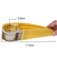 Trancheuse de chips de banane en acier inoxydable avec poignée en plastique de bonne prise en main pour outils de gadgets de cuisine avec hachoir à salade de fruits