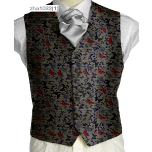 <span class=keywords><strong>Gilet</strong></span> da uomo <span class=keywords><strong>nero</strong></span> in jacquard casual Keer per abito o <span class=keywords><strong>smoking</strong></span> - Product Image 3