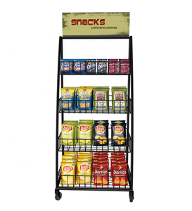 Siêu thị kim loại merchandiser Giá Sô cô la Khoai Tây Chip hiển thị đứng cho thị trường - Product Image 3