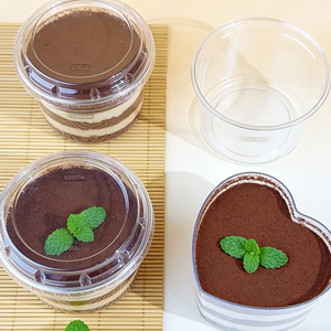 Gobelets à dessert jetables en plastique transparent à paroi simple pour la restauration, emballage alimentaire, gâteaux, diamètre 90 mm, 5 oz, 8 oz, 10 oz - Product Image 4