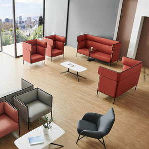 Modern Fabric 2 Seater Office Sofa Set <strong>Furniture</strong> - Product Image 4