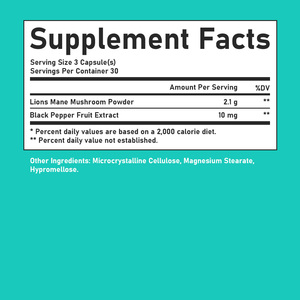 Capsules de Crinière de Lion ODM à succès : Favorisent la concentration, l'immunité, la mémoire, le bien-être émotionnel et l'équilibre intestinal - Product Image 3