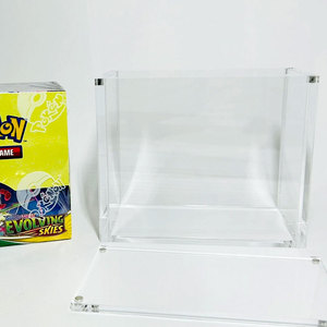 Boîte à cartes Pokemoned TCG anglaise personnalisée boîte de rehausseur en acrylique boîte de rehausseur de <span class=keywords><strong>carte</strong></span> à collectionner avec couvercle magnétique - Product Image 3