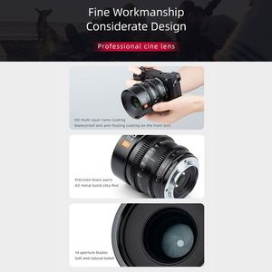 Objectif Cinématographique Fixe DF Wholesale Viltrox S 33mm T1.5 à 14 Lames et Diamètre de 72mm pour Appareil Photo Hybride à Monture E - Product Image 4