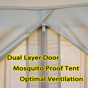 เต๊นท์เป่าลมผ้าโพลี-คอตตอนผสมสำหรับการตั้งแคมป์กลางแจ้งขนาด<span class=keywords><strong>7</strong></span>ตารางเมตร4ฤดู - Product Image 4