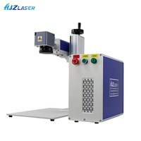 Marqueur laser fibre HJZ 30W haute précision refroidi par air CNC de table pour marquage de plaques signalétiques métalliques, médailles pour chiens, acier inoxydable AI/DWG
