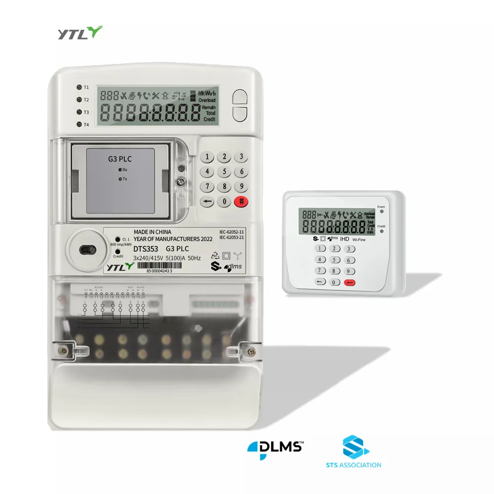 Drei phase prepaid stromzähler GSM elektrische meter mit IC karte watt meter