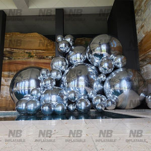 Ballon miroir gonflable argenté, ballon géant en PVC gonflable pour extérieur, décoration d'événement, grand ballon miroir gonflable brillant - Product Image 6