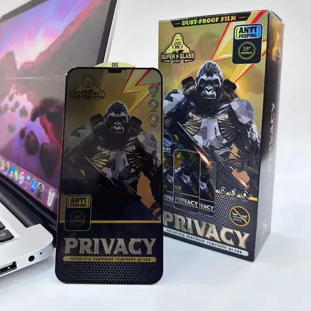 ESD 9H Privacy Anti-scratch Anti-spy Privacy Tempered Glass Screen Protectors for iPhone 15 14 Pro Max Screen Protectors