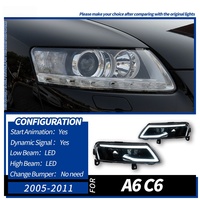 Convient pour les modèles Audi A6 C6 05-11, remplacement du bloc optique par un modèle Rolls avec lentille LED pour les feux de jour.