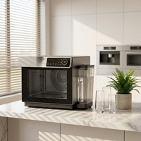 Four à convection électrique professionnel au design moderne, 32L, en aluminium, 2200W, intégré, pour la cuisine commerciale et domestique, boulangerie
