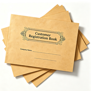 Libro di Registrazione Clienti in Carta Kraft, Registro Visitatori Personalizzato per Uso Reception Aziendale - Product Image 6