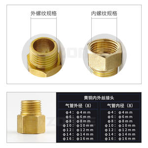 Direct 1/2/3/4/6 Inch Pneumatic <b>Adapters</b> & <b>Connectors</b> Internal & External Threaded Copper Fittings 1/8 3/8 3/4 Diameter Reducers - Product Image 4