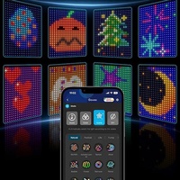 Lampu tirai DIY RGB, lampu dekorasi LED pintar pemrograman aplikasi lampu kawat tertutup karet Kontrol Titik ajaib