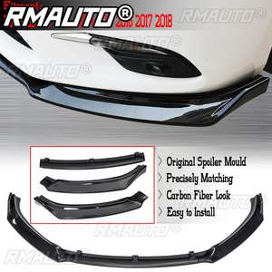 1 <b>Set</b> Carbon Fiber Look Front Bumper <b>Lip</b> Protector Cover Spoiler for Mazda 3 for Axela 2014 2015 2016 2017 2018 Car Styling - Product Image 2