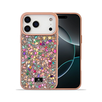 Coque de téléphone élégante et scintillante avec protection en TPU+PC, ornée de cristaux colorés pour iPhone 18 17 16 15 14 13Pro/Max