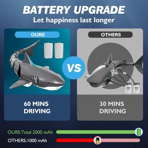 2024 वाटरप्रूफ आरसी शार्क पूल टॉय 2.4 बच्चों के लिए घज रिमोट कंट्रोल बोट लाइट 60 मिनट प्लेटाइम इलेक्ट्रिक पावर गिफ्ट - Product Image 2