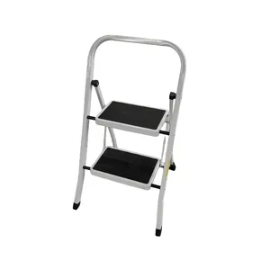 BOWEITI EN131 kitchen small steel foldable stepping ladder stool portable household metal 2 steps ladder