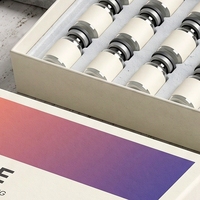 Boîte rigide personnalisée avec couvercle et base en carton gris pour flacons de peptides, 12 flacons avec doublure en éponge et impression offset, soins personnels