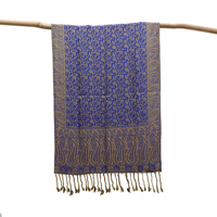 Usine exquise Jacquard cajou tissé 100% rayonne Polyester Pashmina châle livraison directe pour hiver feuille point Argyle musulman