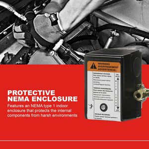 Pressostat Ingersoll-Rand G1/2 SPDT normalement fermé IP65 pour compresseur d'air - Product Image 3