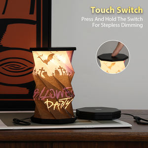 Lanternes en papier pliables pour <span class=keywords><strong>Halloween</strong></span>, décorations réutilisables, lumières LED à piles à intensité variable blanc chaud, décorations de fête effrayantes pour l'intérieur - Product Image 5