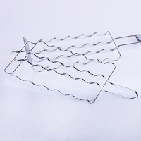 Hotdog Barbecue Panier Portable Fer Galvanoplastie Saucisse Barbecue Net Manche En Bois Hot Dog Barbecue Grill