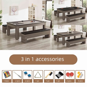 Mesa <span class=keywords><strong>de</strong></span> billar Gtsports <span class=keywords><strong>de</strong></span> 7 pies 3 en 1 convertible multifunción con tapa <span class=keywords><strong>de</strong></span> comedor y tapa <span class=keywords><strong>de</strong></span> <span class=keywords><strong>ping</strong></span> <span class=keywords><strong>pong</strong></span> con dos bancos - Product Image 6