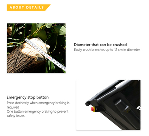 K-MAXPOWER chipper cây chi nhánh 15HP đôi cạnh đảo ngược 5 inch Chiều dài lưỡi 300mm Trống Gỗ Shredder gỗ chipper máy - Product Image 6