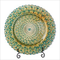Assiettes de présentation de luxe en verre de 13 pouces pour la vente en gros – Assiettes de table, assiettes à salade et assiettes de fête d'anniversaire pour mariage