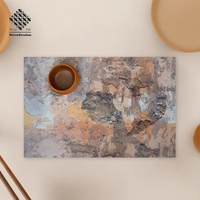 Napperons de table à café pliables en vinyle avec impression convexe, personnalisés en gros par une usine professionnelle