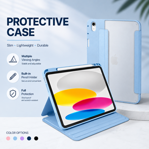 Funda Personalizada para <span class=keywords><strong>iPad</strong></span> con Logotipo, Funda para <span class=keywords><strong>iPad</strong></span> 11.ª Generación A16 2025 10.ª 10.9 Transparente, Funda para Tablet al por Mayor con Soporte para Lápiz - Product Image 1