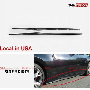 Falda lateral de carbono para 09 en adelante Nissan 370Z Z34 Caron Falda lateral de fibra Paso externo - Product Image 6