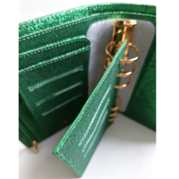 Carpeta de Cuero Brillante con Cierre, Organizador A5, A6, A7, con Bolsillo con Cremallera para Presupuesto