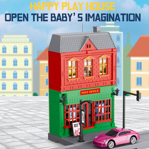 Modèle de construction en alliage moulé 1/<span class=keywords><strong>64</strong></span>, jouet de construction DIY 3D, figurines d'action urbaines, blocs de construction de rue de ville miniature, modèles d'architecture - Product Image 4