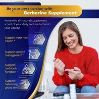 Capsules de berbérine premium plus cannelle de Ceylan, melon amer, chardon-marie - Soutient le système immunitaire et le bien-être gastro-intestinal