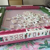 Juego de Mahjong de Lujo California Palm Royale Tropical Beach 2026, 160 Fichas Acrílicas en Capas, Mahjong Americano