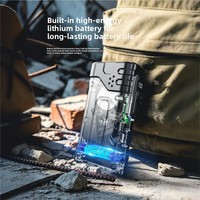 Linterna LED de Emergencia Impermeable con Generación de Energía por Presión Manual, Batería 18650, 350 Lúmenes, Distancia de Haz de 100-200m, Portátil