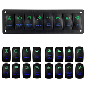 Công tắc đòn bẩy 8 mảnh mới với logo <span class=keywords><strong>12V</strong></span>, được tùy chỉnh bằng khắc laser trên các tấm nhôm, phù hợp cho các trại du lịch - Product Image 2