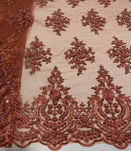 Tissu en tulle tissé perlé à la mode, avec broderie de sequins mécaniques, <span class=keywords><strong>dentelle</strong></span> pour robes, mariage et jouets - Product Image 1