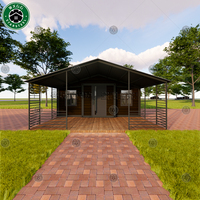 Casa contenedor plegable de acero expandible Moderna villa prefabricada de 2-3 dormitorios para uso comercial modelo de 20 pies disponible