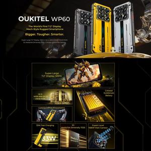 Téléphone portable robuste 5G <span class=keywords><strong>Oukitel</strong></span> WP60 avec écran 7,2'', 16 Go + 512 Go, appareil photo 108 MP, vision nocturne, Android 15, idéal pour le dropshipping - Product Image 4