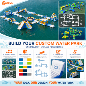 Parco Acquatico Gonfiabile Commerciale per Esterni Ceyu in PVC con Attrezzature Galleggianti per Divertimento Acquatico e Percorso a Ostacoli - Aqua Park Gonfiabile - Product Image 4