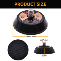Support de ponçage VIBRATITE 2 pouces avec filetage 5/16-24T, patin de ponçage à crochet et boucle, plaque de support abrasive pour polissage du métal et du bois