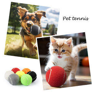Factory Stock Umwelt freundliche Gummi Hundes pielzeug Benutzer definiertes Logo 2,5 "Durchmesser Tennisbälle Hunde Haustier Interaktive Bewegung Übung Haustiere - Product Image 6