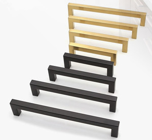 <span class=keywords><strong>Amazon</strong></span> Giảm Giá Tay Cầm Đồ Nội Thất Hình Vuông Màu Đen Mờ Tay Cầm Tủ Bằng Thép Không Gỉ Cho Tủ Bếp Tủ Chén - Product Image 3